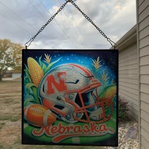 Nebraska Cornhuskers Sun Catcher with Helmet Design